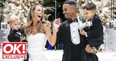 Aston Merrygold - Sarah Richards - Alesha Dixon - Louis Smith - Marvin Humes - Rochelle Humes - Kimberly Wyatt - See inside Aston Merrygold's wedding, including romantic speech and bride's two dresses - ok.co.uk
