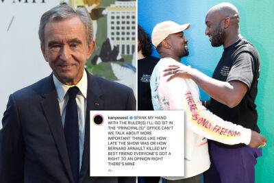 Kanye West claims LVMH CEO Bernard Arnault ‘killed’ Virgil Abloh in wild rant - nypost.com