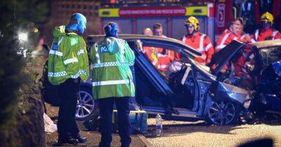 Three injured in serious crash as emergency services shut road for hours - www.manchestereveningnews.co.uk - Manchester