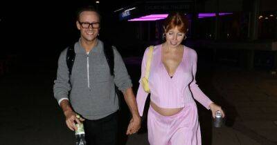 Stacey Dooley - Kevin Clifton - Neil Jones - Max George - Maisie Smith - Stacey Dooley unveils blossoming baby bump in cropped top on night out with Kevin Clifton - ok.co.uk - county Scott