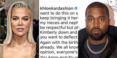 Khloe Kardashian Comments on Kanye West's Instagram Post, Debunks Several Claims & Makes a Request Regarding Kim - www.justjared.com - Chicago