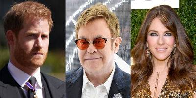 Elton John - prince Harry - Elizabeth Hurley - Prince Harry - David Furnish - Prince Harry, Elton John, Elizabeth Hurley & More Are Suing 'Daily Mail' Publishers - justjared.com