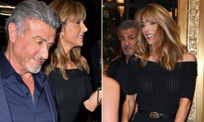 Sylvester Stallone's wife wows in crochet LBD as pair enjoy date night - hellomagazine.com - New York