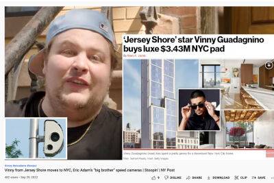 ‘Stoopin’ ‘: Even stars like Jersey Shore’s Vinny can’t afford a guest bed in NYC - nypost.com - New York - Jersey