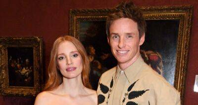 Jessica Chastain Joins 'The Good Nurse' Co-Star Eddie Redmayne at Academy Party in London - www.justjared.com - London