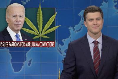 Colin Jost - Joe Biden - ‘SNL’ mocks Biden, jokes he smoked weed with pardoned pot convicts - nypost.com