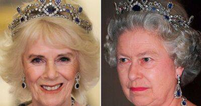 Queen Consort Camilla Wears Queen Elizabeth’s Sapphire Tiara for 1st Time at State Banquet - www.usmagazine.com - Britain - China - USA - South Africa - Belgium - Singapore