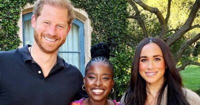 Prince Harry and Meghan Markle Pose for Rare Photo With Poet Amanda Gorman: ‘Thrilled’ Over Honor of Meeting - www.usmagazine.com