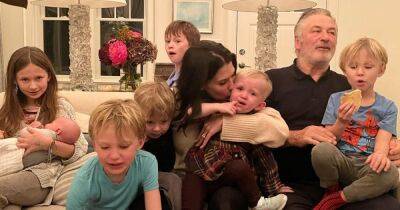 Hilaria Baldwin - Alec Baldwin - Hilaria Baldwin Shares ‘Epic Fail’ Family Photo With All 7 Kids on Thanksgiving: ‘Love and Gratitude’ - usmagazine.com