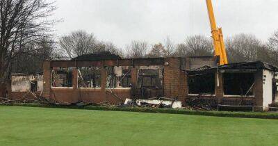 Dramatic pictures show burnt out shell of historic Scots bowling club after massive fire - dailyrecord.co.uk - Scotland