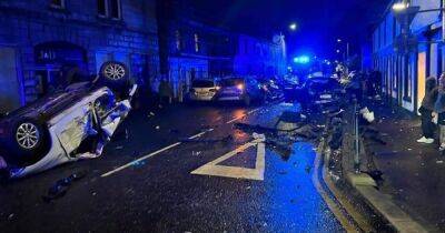 Child rushed to hospital and man arrested after seven car crash in Scots town - www.dailyrecord.co.uk - Scotland