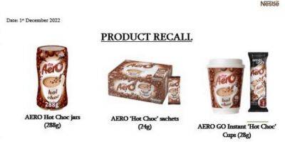 AERO recall chocolate treat as customers urgently warned 'do not drink' - dailyrecord.co.uk - Britain - Beyond