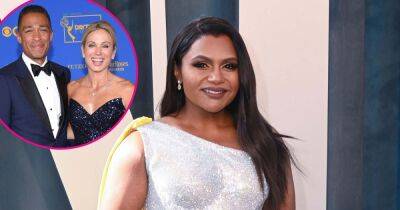 Mindy Kaling - Andrew Shue - Robin Roberts - Amy Robach - T.J.Holmes - Mindy Kaling Pokes Fun at Her ‘Good Morning America’ Appearance Amid T.J. Holmes and Amy Robach Scandal - usmagazine.com - New York - state Arkansas