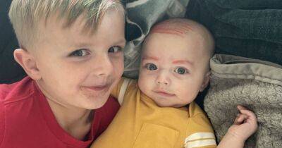Boy draws eyebrows and combover on baby brother with orange pen so 'he's not left out' - www.dailyrecord.co.uk - USA - Florida - Poland - county Mckenzie