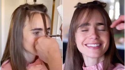 Lily Collins Documented Her 'Emily in Paris' Bangs Transformation—Watch the Video - www.glamour.com - Paris - Netflix