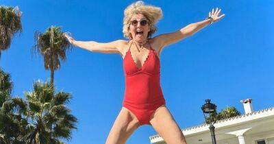 Loose Women's Kaye Adams wows fans as celebrates 60th birthday with stunning red swimsuit snap - www.dailyrecord.co.uk - Scotland