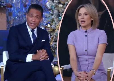 Andrew Shue - Amy Robach - GMA Awkwardness! Amy Robach & T.J. Holmes Sarcastically Laugh About 'Great Week' Amid Affair Reveal! - perezhilton.com - London