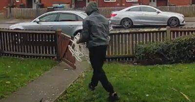 Blundering thief nicks Christmas decoration from family garden by cutting wires - dailyrecord.co.uk - Santa