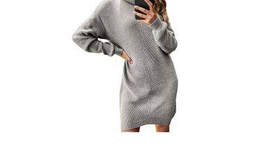 Best of Both Worlds! This Super Soft Turtleneck Sweater Dress Can Go From Loose to Fitted - usmagazine.com