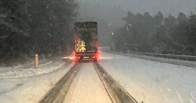 Snow blankets Scots roads amid weather warning as drivers urged to stay safe - www.dailyrecord.co.uk - Scotland - Ireland
