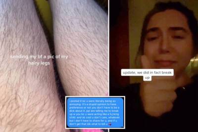 Woman outs boyfriend’s hairy-leg hate in epic TikTok battle - nypost.com