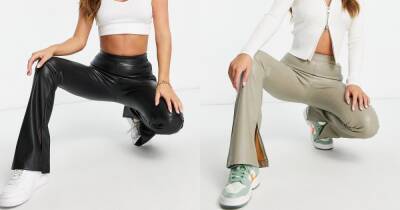Get Into the Leather Flare Look With These Comfy Pull-On Pants - www.usmagazine.com