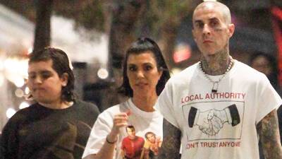 Kourtney Kardashian Supports Travis Barker By Wearing Vintage Blink-182 Shirt On Date - hollywoodlife.com - Los Angeles - county Ford - county Travis