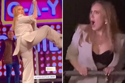 Adele shocks fans by pole dancing after talk show appearance - nypost.com - Las Vegas