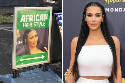 Kim Kardashian image used to promote ‘African hair style’ in Brussels - nypost.com - Belgium - city Brussels