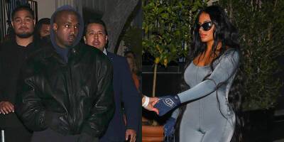 Kanye West Was Joined By Kim Kardashian Lookalike Chaney Jones Again - New Photos - www.justjared.com - Hollywood