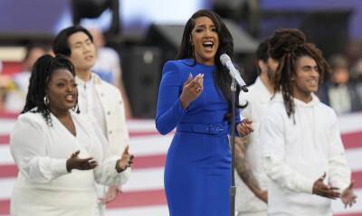 Mickey Guyton Starts Super Bowl With a Soaring National Anthem, Preceded by Jhene Aiko and Mary Mary Lifting Voices - variety.com - France - Los Angeles - Los Angeles - USA - Texas - Houston