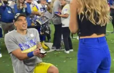 L.A. Rams' Taylor Rapp Gets Engaged to Dani Johnson After Super Bowl Win (Video) - justjared.com - Los Angeles - Los Angeles - Taylor