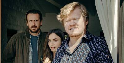 Jason Segel - Jesse Plemons - Lily Collins - Charlie Macdowell - Netflix's Hitchcockian Thriller 'Windfall' Has an Intriguing Debut Trailer (Featuring the Amazing Cast!) - justjared.com