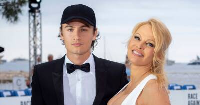 Pamela Anderson dons chic black dress for dinner with son Brandon Thomas Lee, 25 - www.ok.co.uk - Malibu