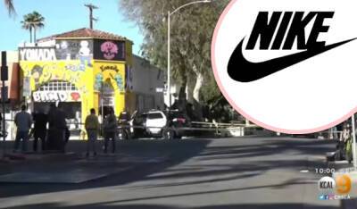 George Gascón - Mayhem Breaks Out On Melrose Ave As Woman Gets Stabbed In Broad Daylight Over Nike Shoe Release! - perezhilton.com - Los Angeles - Los Angeles