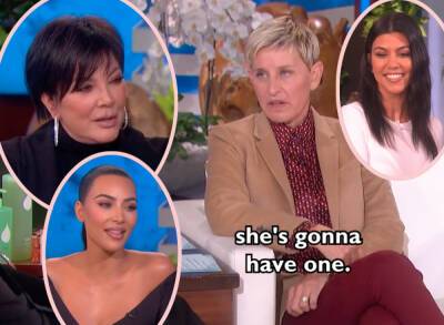 Did Ellen DeGeneres Just Say One Of The Kardashian Sisters Is CURRENTLY Pregnant!? - perezhilton.com