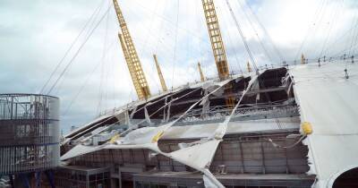 Storm Eunice rips gaping hole in London's O2 Arena - www.manchestereveningnews.co.uk - London - county Isle Of Wight