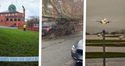 Storm Eunice - Trains suspended, roads blocked and buildings battered - Storm Eunice brings day of chaos to Greater Manchester - manchestereveningnews.co.uk - Centre - Manchester - county Oldham - county Lane - county Bailey - Victoria, county Park
