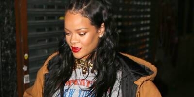 Rihanna Covers Up Her Baby Bump For Dinner With A$AP Rocky in NYC - www.justjared.com - Los Angeles - New York