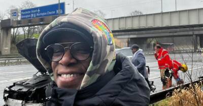 MOTD's Ian Wright in car crash on way to Manchester amid aftermath of Storm Eunice - www.manchestereveningnews.co.uk - Britain - Manchester - county Wright