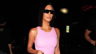 Kim Kardashian Slays In Pink Thong Bikini As She Licks Cake Frosting Off Her Fingers — Photos - hollywoodlife.com