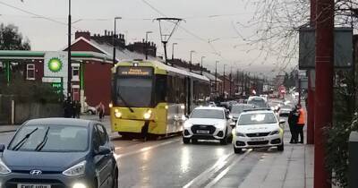 Delays after car crashes into tram near Droylsden Metrolink stop - www.manchestereveningnews.co.uk - Britain