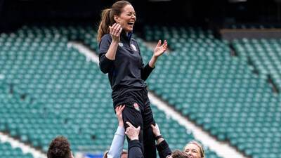 prince Harry - Kate Middleton - Williams - Kate Middleton Is Lifted Into The Air While Playing Down Dirty Rugby In London — Photos - hollywoodlife.com - London
