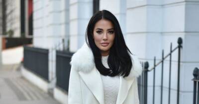 TOWIE's Yazmin Oukhellou dons all-white designer outfit for London shopping trip - www.ok.co.uk - Britain - Dubai