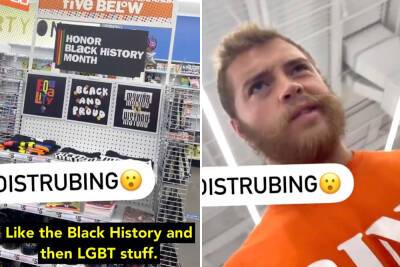 White man slams Black History Month display, ‘LGBT stuff’ in viral rant - nypost.com