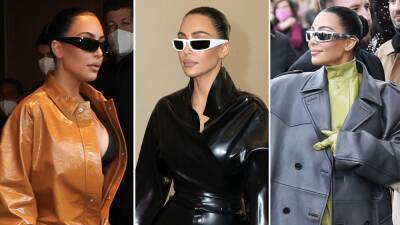 Kim Kardashian Rocks Three Full Leather Looks at Milan Fashion Week - www.etonline.com - Italy