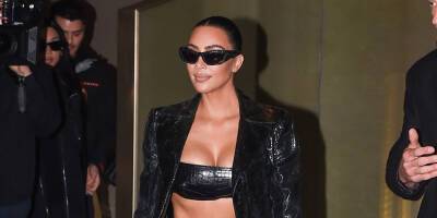 Kim Kardashian Turns Heads in a Chic Black Ensemble During Milan Fashion Week 2022 - www.justjared.com - Italy