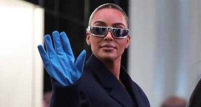 Kim Kardashian Pairs Black Suit with Blue Gloves While Shopping in Milan - www.justjared.com - Italy