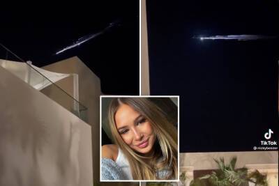 ‘What the f- -k:’ TikTokers shocked by strange object shooting across sky - nypost.com - Mexico - Japan - county Lucas