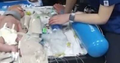 Newborn babies rushed to makeshift bomb shelter as Russia attacks Ukrainian hospital - www.dailyrecord.co.uk - Ukraine - Russia